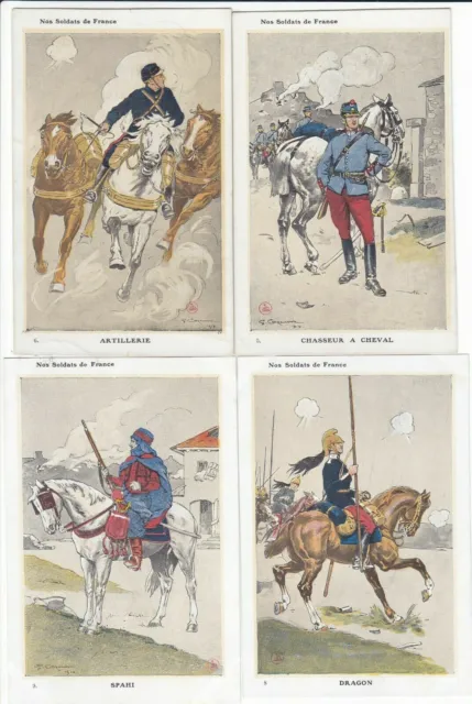 Ww1 Guerre 1914 Propagande Nos Soldats De France 8 Cartes
