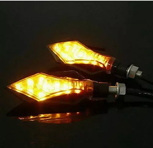 2x Sword LED Turn Signal Light Kawasaki Ninja 250R ZZR 600 ER6N ER6F EX650 3