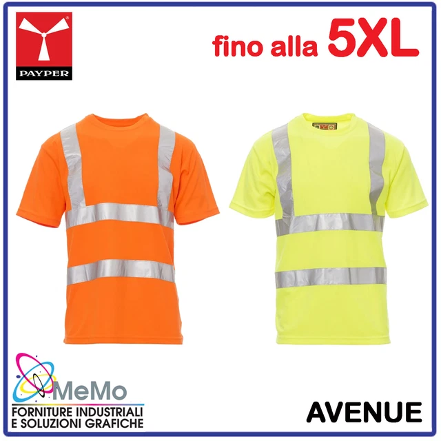 T SHIRT UOMO DA LAVORO per ALTA VISIBILITA mezza maglietta MANICA CORTA LEGGERA