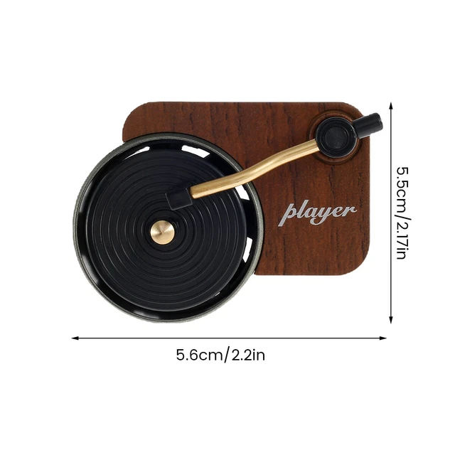 2Pcs Car Air Freshener Record Player Retro Car Air Diffusers Clips Record US͜