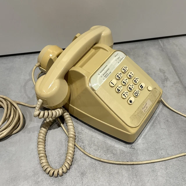 Ancien Téléphone à Cadran Philips / Siemens – Vintage Années 70 – Pour Pièces Ou Déco