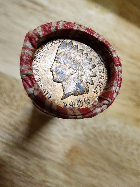 Roll Of Sealed Wheat Pennies 1906 Indian Head 1917 D Lincoln Unsearched Ungraded
