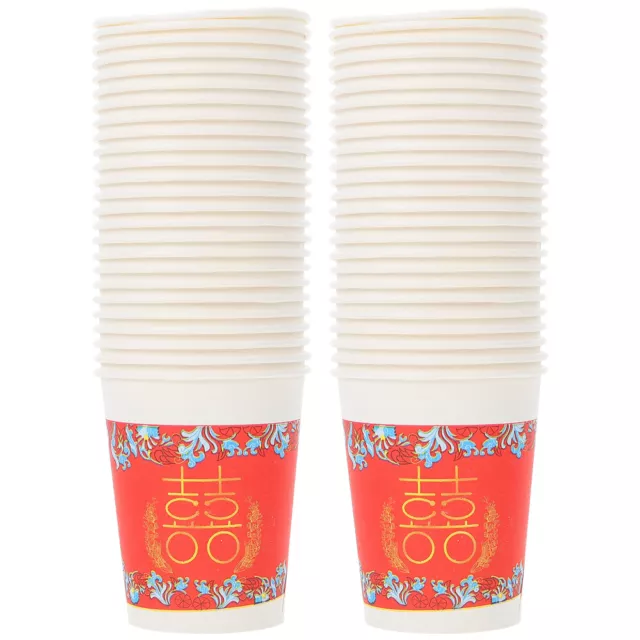 100 piezas Jinyu Liangyuan vaso de papel banquete vaso de cartón desechable