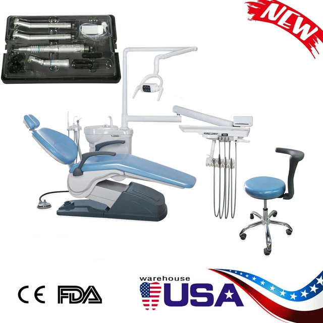 Computer Controlled Dental Unit Chair DC Motor+Stool/Dental Handpiece Kit 4H kv