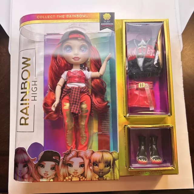 Rainbow High Ruby Anderson Doll Winter Break Series 1 NEW Damage on Box