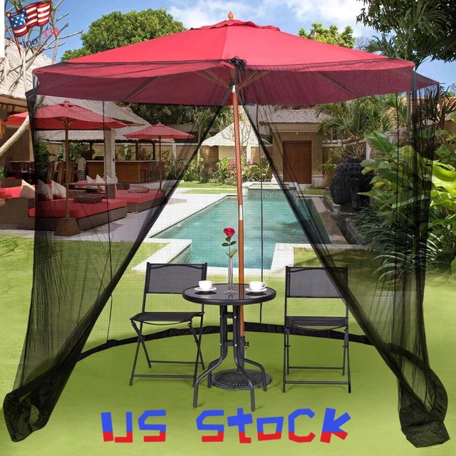 300*230cm Patio Mosquito Bug Insect Netting Umbrella Table Mesh Screen Cover