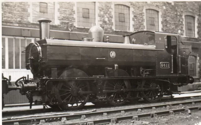 GWR CLASS 54xx 0-6-0T No 5411 at SWINDON WORKS 7/7/37 LOCO POSTCARD SEE SCANS