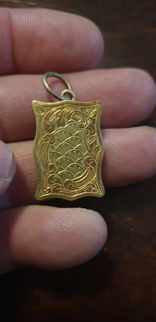 Pendentif Ancien En Forme De Cœur - Or Et Argent Vermeil Avec Rubis Et Diamants - Collier Chaîne