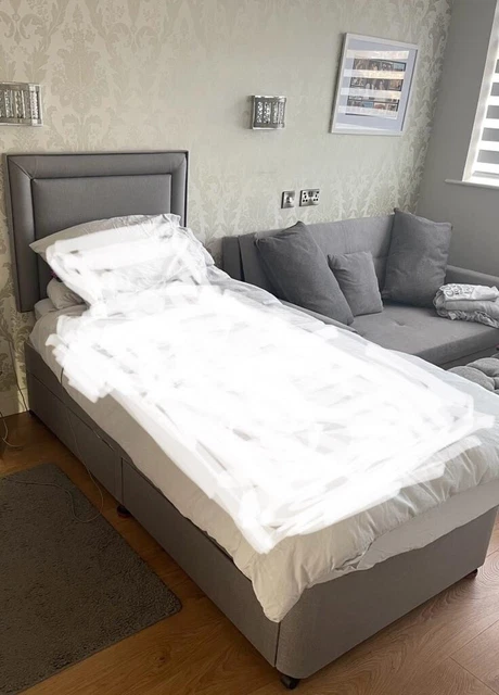Silentnight Geltex Ultraflex 3000 Mattress & Divan in Slate Grey with Headboard 3