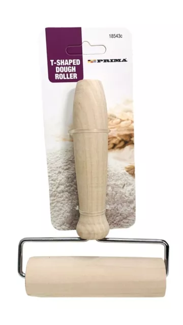 Wooden T Shaped Dough Roller Rolling Pin Baking Kitchen Tool Pizza Pastry