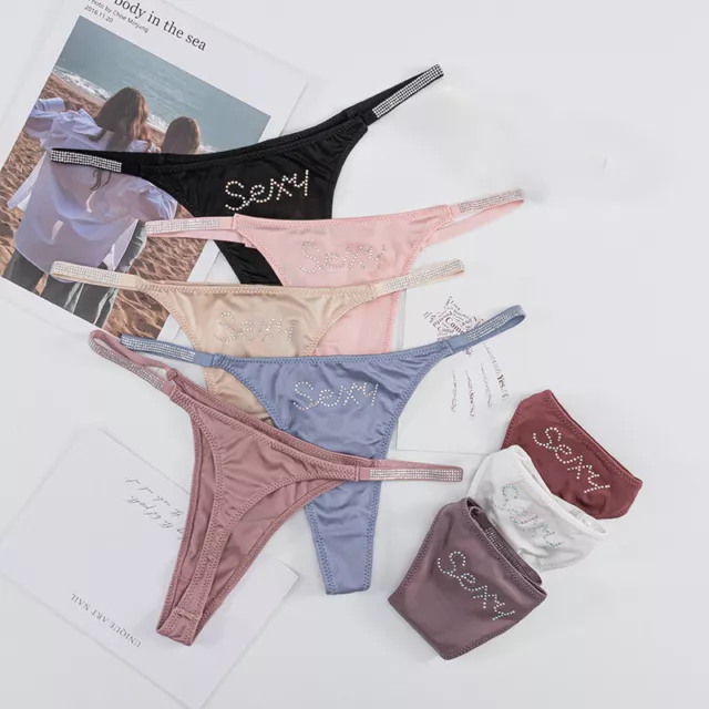 2PCS/LOT WOMEN SEXY Ice Silk Panties Low-Waist Seamless Underwear