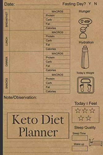 Keto Diet Planner: Keto Diet Journal / Tracking Log Ketogenic Diet Food Diary /