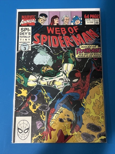 Web Of Spider-Man 1990 Annual #6 Marvel Comics Comic Part 3 Psycho-man
