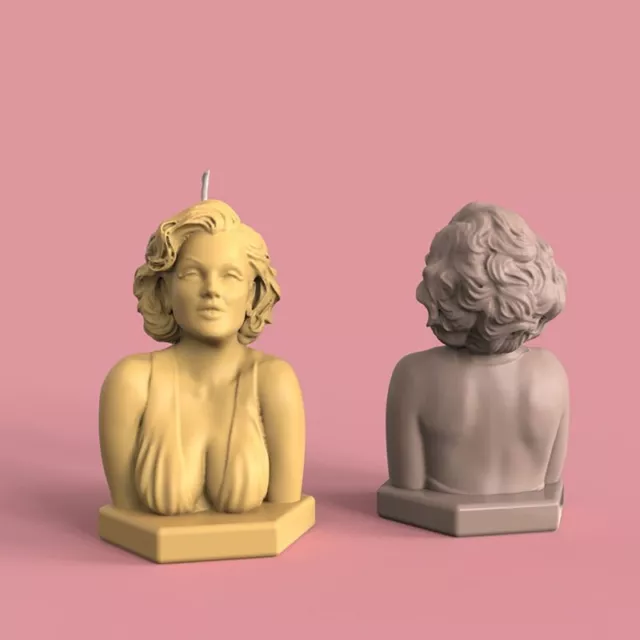 Molde de silicona busto hembra yeso hormigón Marilyn Monroe figura molde para hágalo usted mismo 2