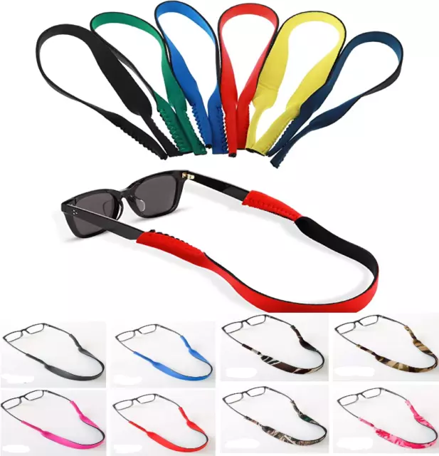 Neoprene Glasses/Spectacles/ Sunglasses Sport Strap/Cord/Holder - 13 COLOURS UK