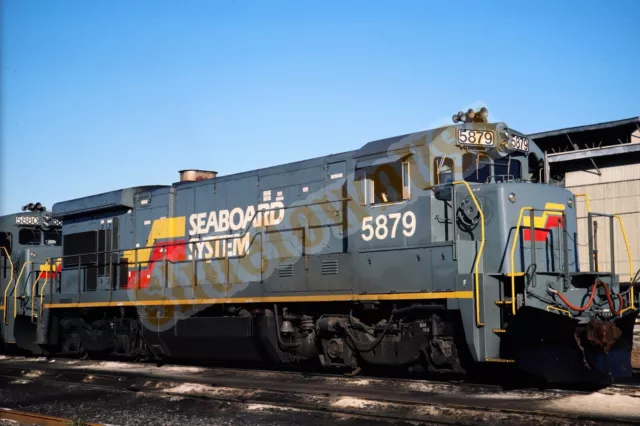 Vtg 1986 Train Slide 5879 Seaboard System Engine Tampa FL X7C148