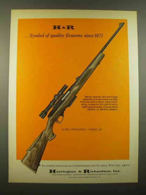 1970 Harrington & Richardson Ultra Automatic - Model 360 Rifle Advertisement