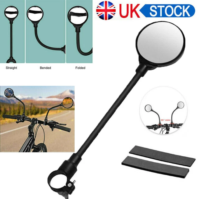 Flexible Bike Rear View Mirror Mtb Road Bicycle Handlebar Rearview Convex Mirror