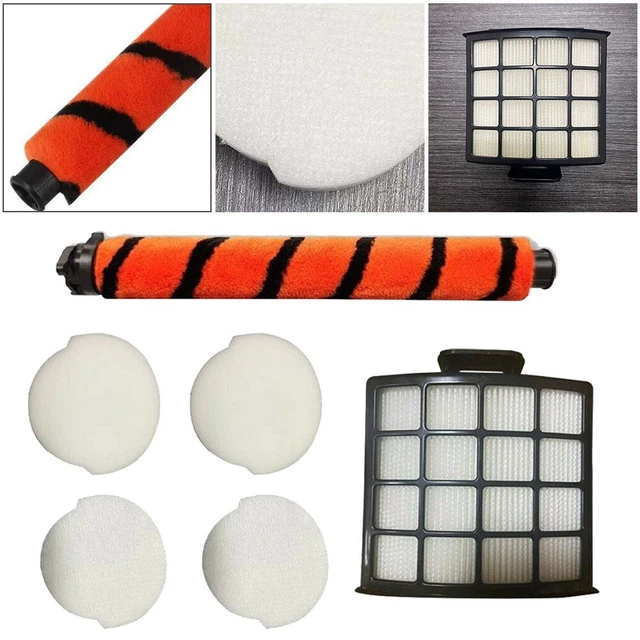 Kit Ricambio Per Aspirapolvere Shark NZ850UK: 1 Spazzola A Rullo Anti-peli + 5 Filtri (1 Tessuto + 4 Schiuma)