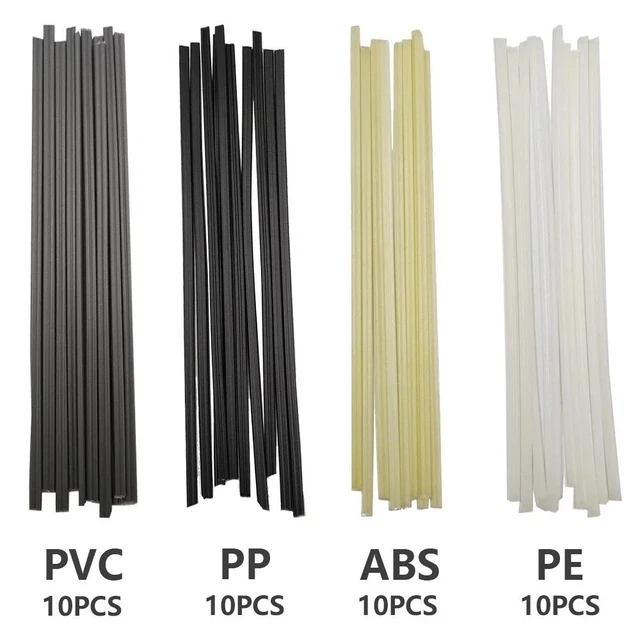 QUARKZMAN 40Pcs Barre Rectangulaire en Abs, Diamètre de 2mm à 4mm, Longueur de 250mm, Bâtonnet en Plastique Abs Solide, Kit Assortiment de Barres en Plastique Blanc pour la Fabrication
