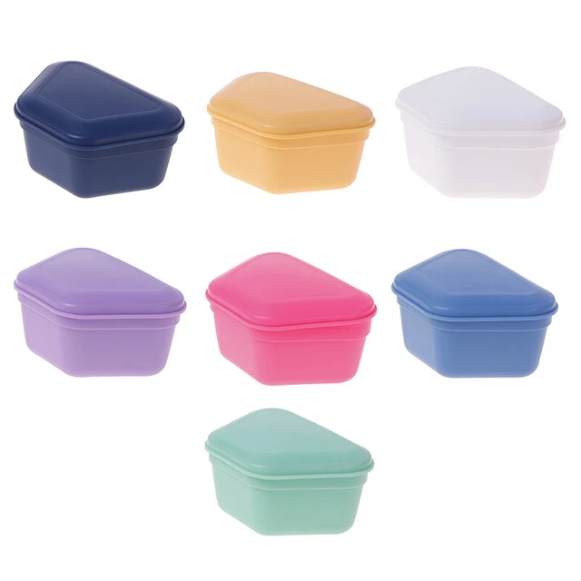 Denture Box Plastic Denture Bath Case Denture Container False Teeth Storage  BII