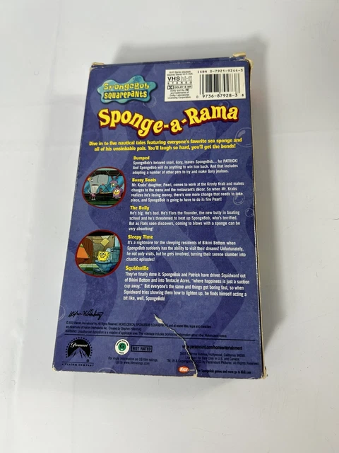 SPONGEBOB SQUAREPANTS SPONGE-A-RAMA VHS 2003 Nickelodeon 5 Episodes £10 ...