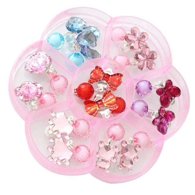 7 Pairs Clip-on Jewelry Little Kids Accessory Girl Child Pearl Long