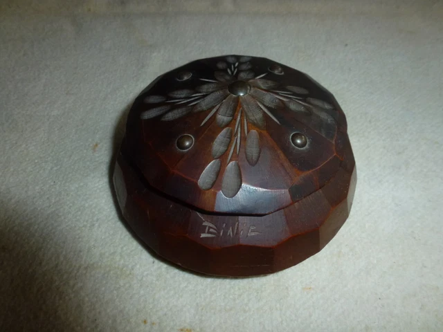 YU FENG Boîte à bijoux à charnière en cristal avec couronne de grenouille peinte à la main