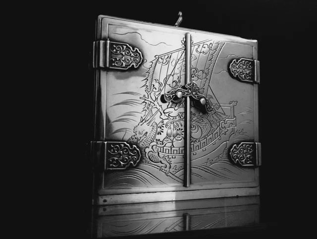 chinese export silver box 1890'