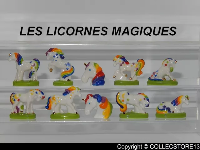 Serie Complete De Feves Les Licornes Magiques -Filet Or