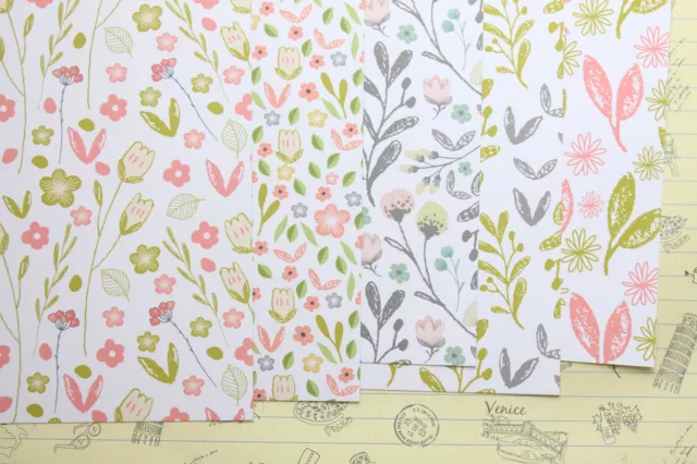 Floral Paper Pack Card Stock 250gsm pretty flowers craft card scrapbooking cards