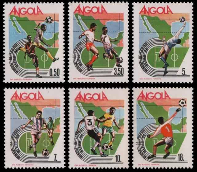 Angola 1986 - n. Michel 739-744 ** - nuovo di zecca - calcio / calcio