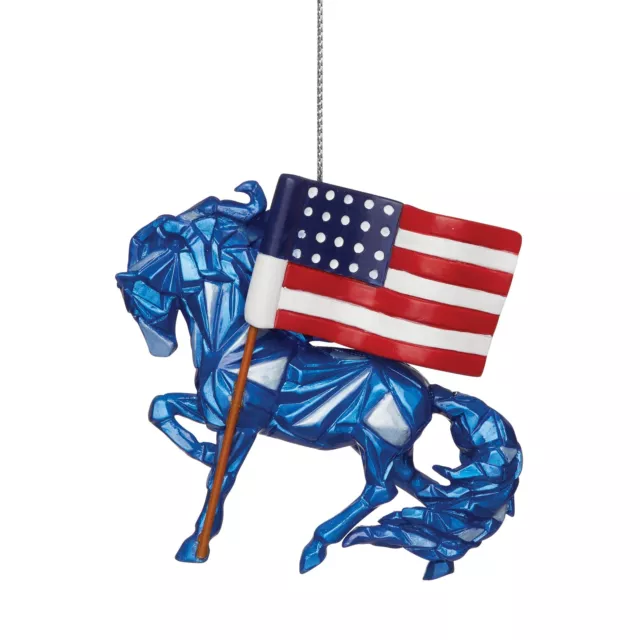 Enesco Trail of Painted Ponies Wild Blue Remembering 9/11 Ornament 2.6 Inch