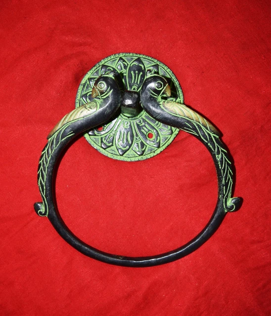 Peacock Rounded Handmade Design Door Knocker Brass Bird Shape Doorbell Dec AR24