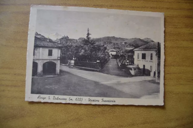 Cartolina Borgo S. Dalmazzo Stazione Tranviaria Non Viaggiata Subalpina Rr