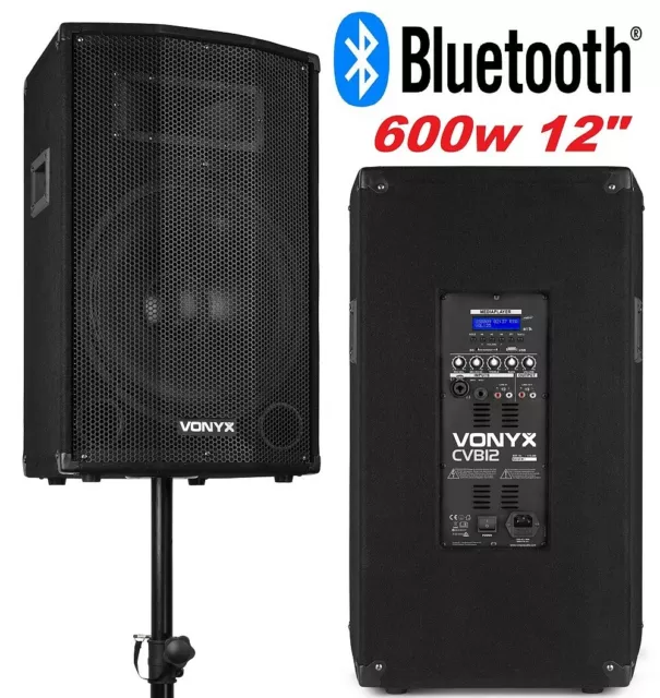 Aktivlautsprecher Aktive Dj 600w 12 " Bluetooth Anzeige Fernbedienung