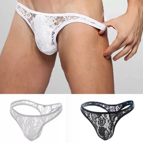 VemeFufu Uomo Boxer Slip Sexy Pizzo Intimo Perizoma Tanga String Uomini Hot Vita Bassa Elastici Thong Mankini Maschile Mutande 113035802 - Foto 6