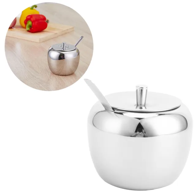 Salt Bowl With Lid And Spoon Dishwasher Washable Sugar Pot For