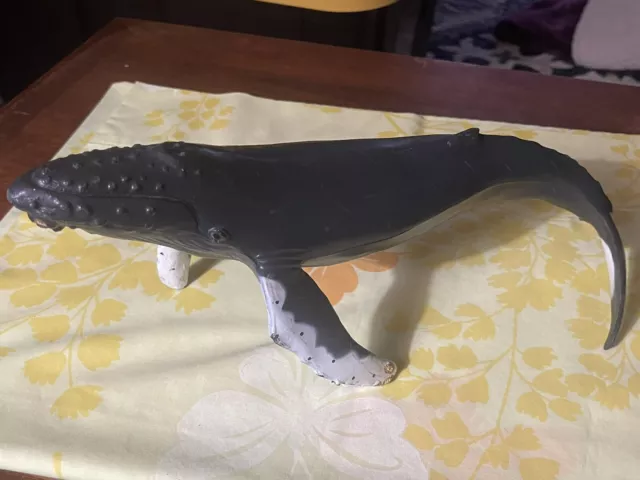 1991 Safari Ltd Monterey Bay Aquarium Humpback Whale Toy 14” Adult PVC Realistic