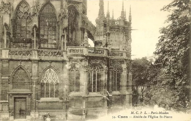 CPA - CALVADOS - CAEN, Abside de l'Eglise St-Pierre (54)