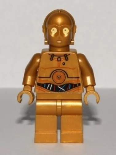 LEGO STAR WARS - C-3PO - Colorful Wires Pattern - Mini Fig / Mini Figure