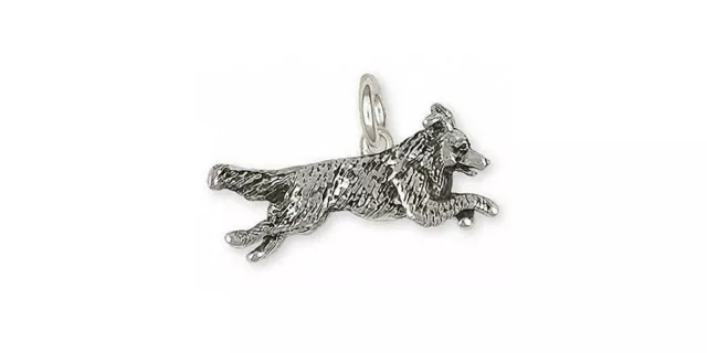 Border Collie Charm Jewelry Sterling Silver Handmade Dog Charm BDC41X-C