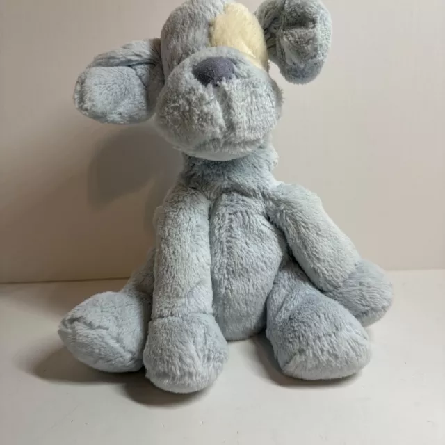 Jellycat London Patches Blue White Puppy Dog Soft Plush Stuffed Animal 9 inches