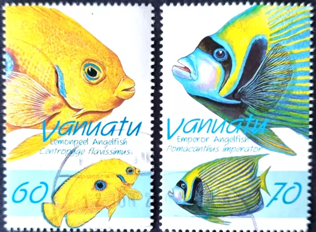 VANUATU  1997 Angelfish Used Stamps as Per Photos