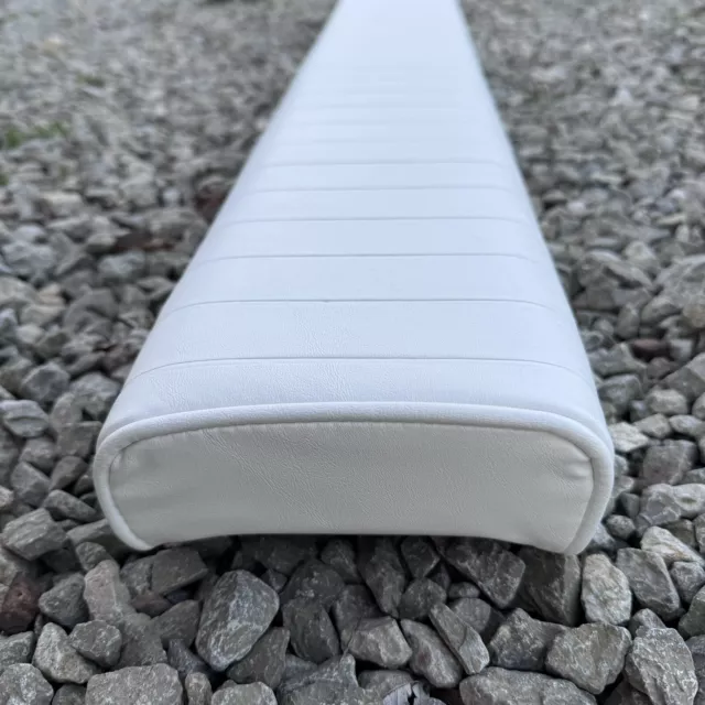 Wise Padded Cockpit Bolster with Stainless Steel Mounting Clips 48" White READ