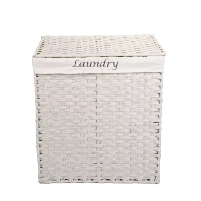 Wickerfield Faux Wicker Laundry Linen Basket With Lining Bathroom Storage