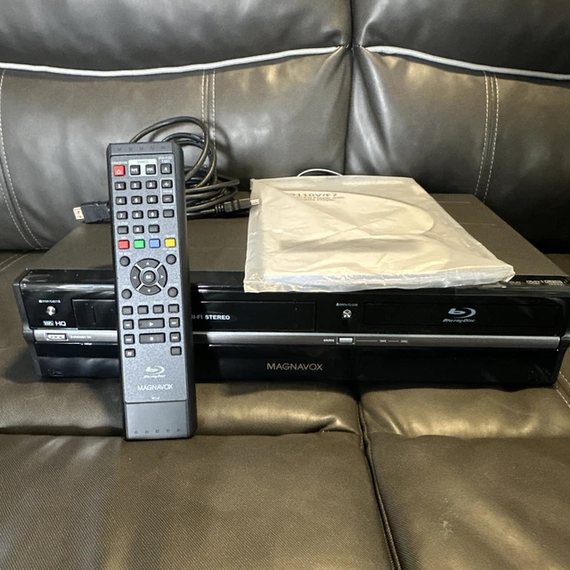 MAGNAVOX MBP110V/F7 BLURAY & VHS Player Combo Bonus View HDMI DVD With