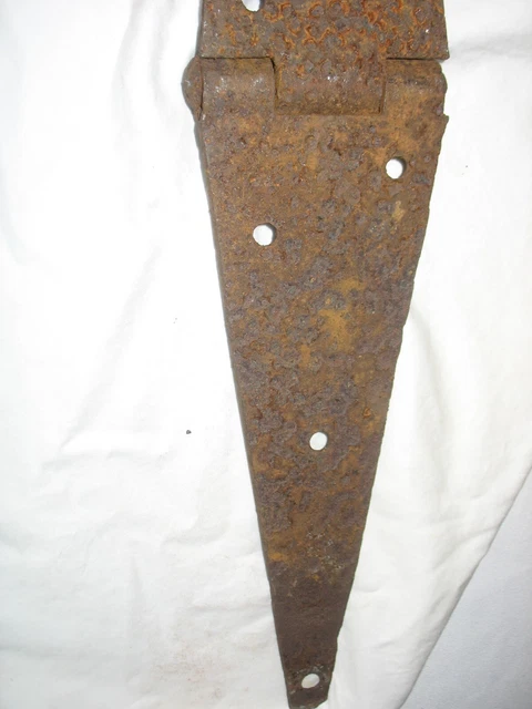 Vintage 20" Rusty Iron Hinge DoorGate Barn Old Farm Barn Find Primitive 3 1/2" W 7