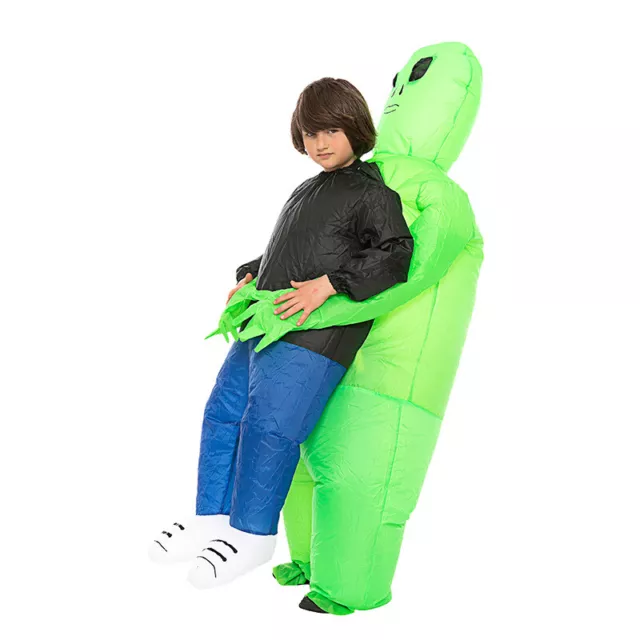Alien Kids Inflatable Ghost Fancy Dress Costume for Halloween Party Unisex Suit