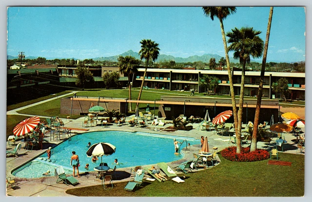 c1960s Sands Hotel Phoenix Arizona Swimming Pool Vintage Postcard